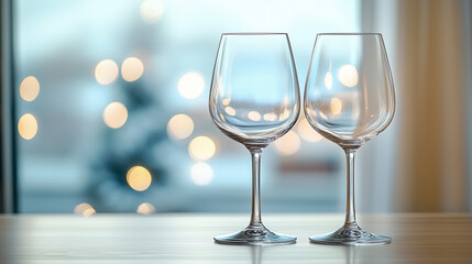 Two glasses on the table