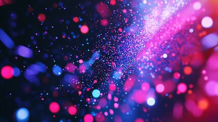 Bright Pink Disco Lights with Glittering Stars for Colorful Christmas Party Decoration
