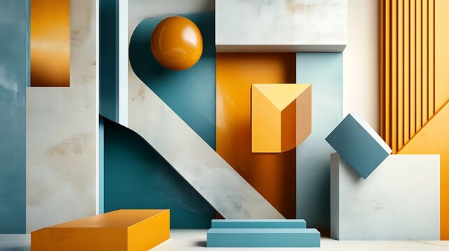 Abstract geometric shapes and bold typography on a modern blog cover