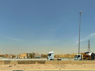 construction site with crane