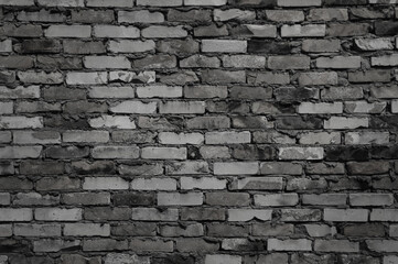 brick wall made of white and black brick close up