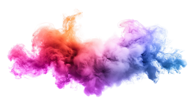 Abstract Rainbow Smoke: A vibrant, ethereal cloud of colorful smoke dances across the frame, evoking a sense of movement, energy, and artistic expression. The vibrant hues blend seamlessly.