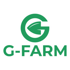 g farm flat minimalist logo design