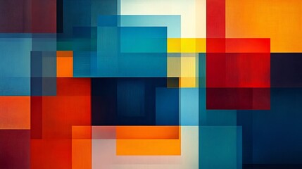 Modern Abstract Digital Design with Geometric Shapes and Vibrant Colors for Immersive Wallpaper or