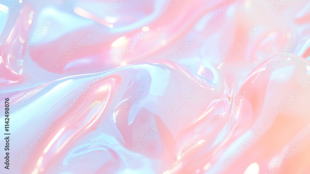 Leinwandbilder soft glowing pastel liquid patterns - abstract macro texture in fluid motion