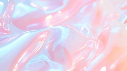 Obraz premium Soft Glowing Pastel Liquid Patterns - Abstract Macro Texture in Fluid Motion