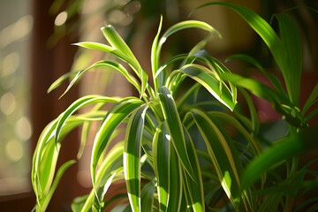 Spider Plant (Chlorophytum Comosum) with Wide Arching Green Leaves