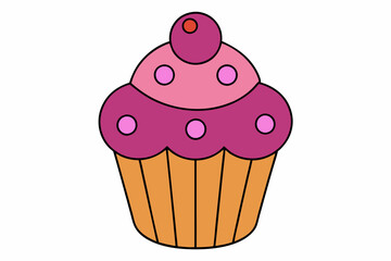 cupcake with pink icing