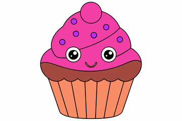 cupcake with pink icing