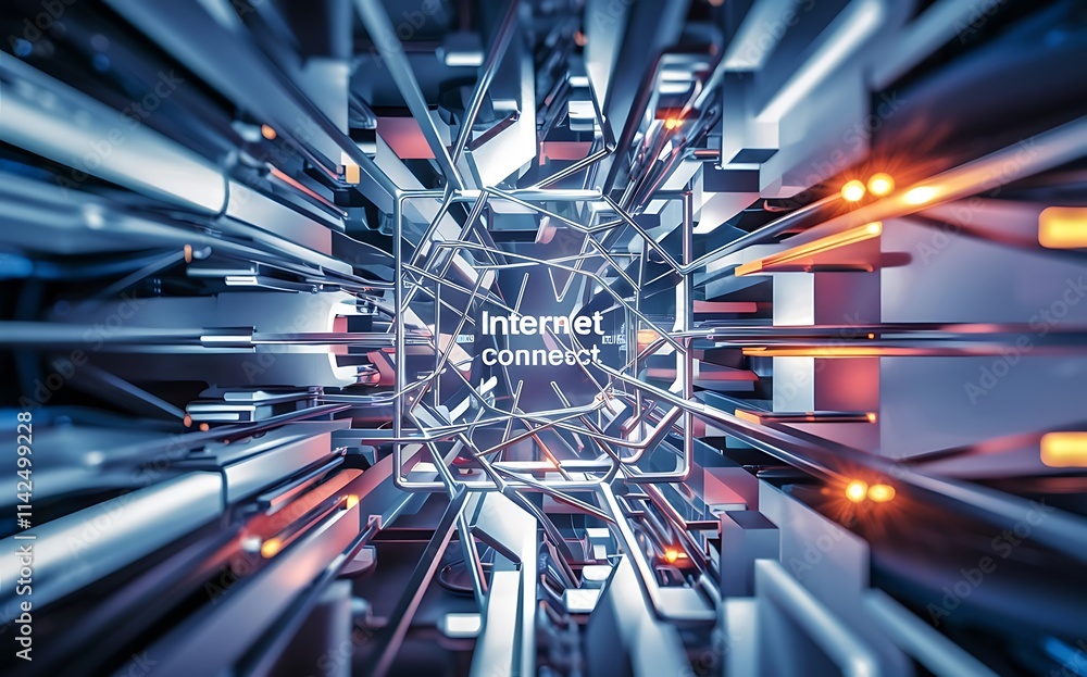Poster neural network or abstract technological background internet connection illustration science and tec