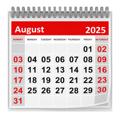 Calendar - August 2025