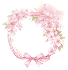 PNG Coquette frame blossoms flowers pastel.