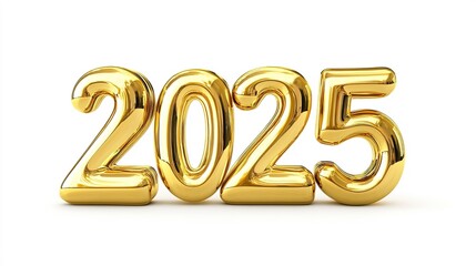 Gold  Numbers 2025 New Year	
