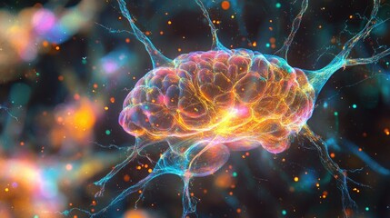 Illuminated Brain: A Colorful Depiction of Neural Networks and Cognitive Function