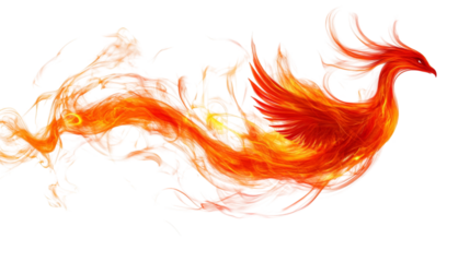 Firebird phoenix, transparent background