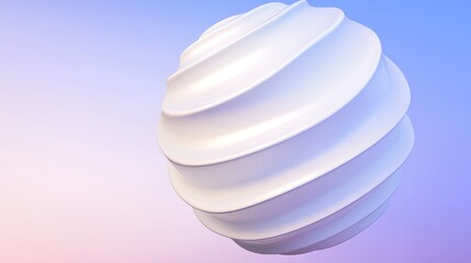 Abstract Spiral Shape on Soft Gradient Background in Pastel Colors