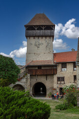 Romania fortress Kalnik view on a cloudy summer day
