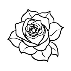 Flower line art 