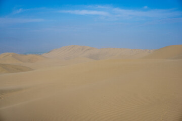 Majestic sand dunes of the Ica desert Peru offering breathtaking views and a unique natural landscape experience