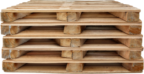 Stacked Wooden Pallets Shipping Cargo Logistics Industry Wood Supply Chain Warehouse Transportation