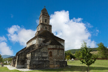 Romania Densuş Church on a cloudy summer day