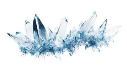 Ice crystal, transparent background