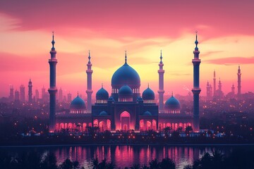 Naklejka premium illustration elegant mosque