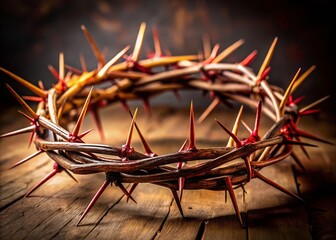 Crown of Thorns: Suffering, Sacrifice, Easter, Religious Symbol, High Depth of Field Photography