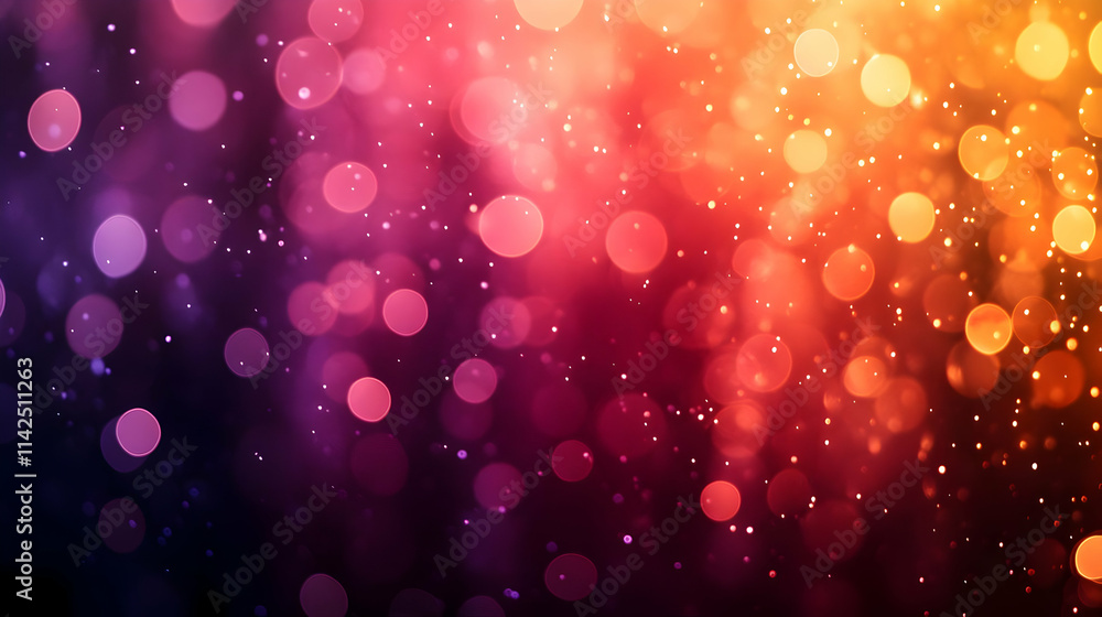 Poster abstract background image: warm and cool bokeh lights