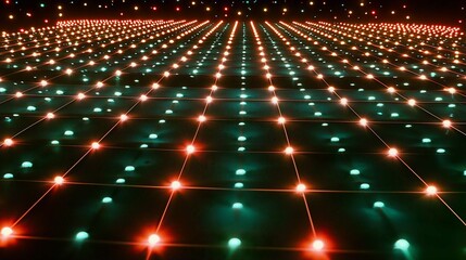 Obraz premium Bright Christmas Star Explosion Vector Illustration with Colorful Disco Background and Sparkling Glow