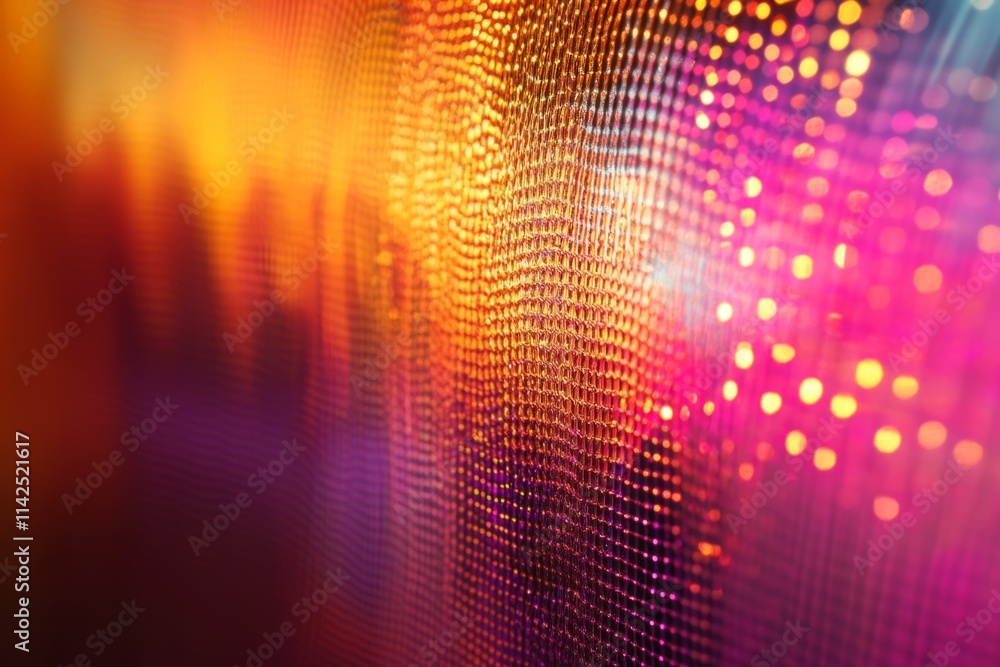 Poster colorful abstract background with glowing lights and bokeh effect, creating a vibrant and festive at