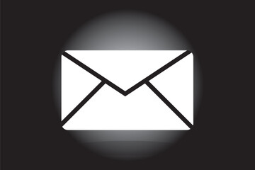 Message envelope line art icon for apps and websites