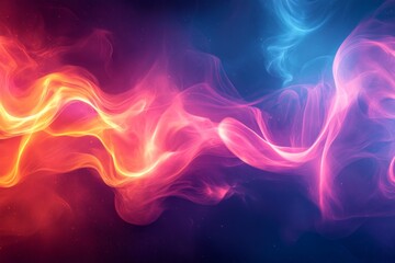 Obraz premium Swirling vibrant hues of smoke create a dynamic and colorful backdrop