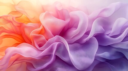 Fototapeta premium Abstract Draped Fabric in Soft Pastel Hues