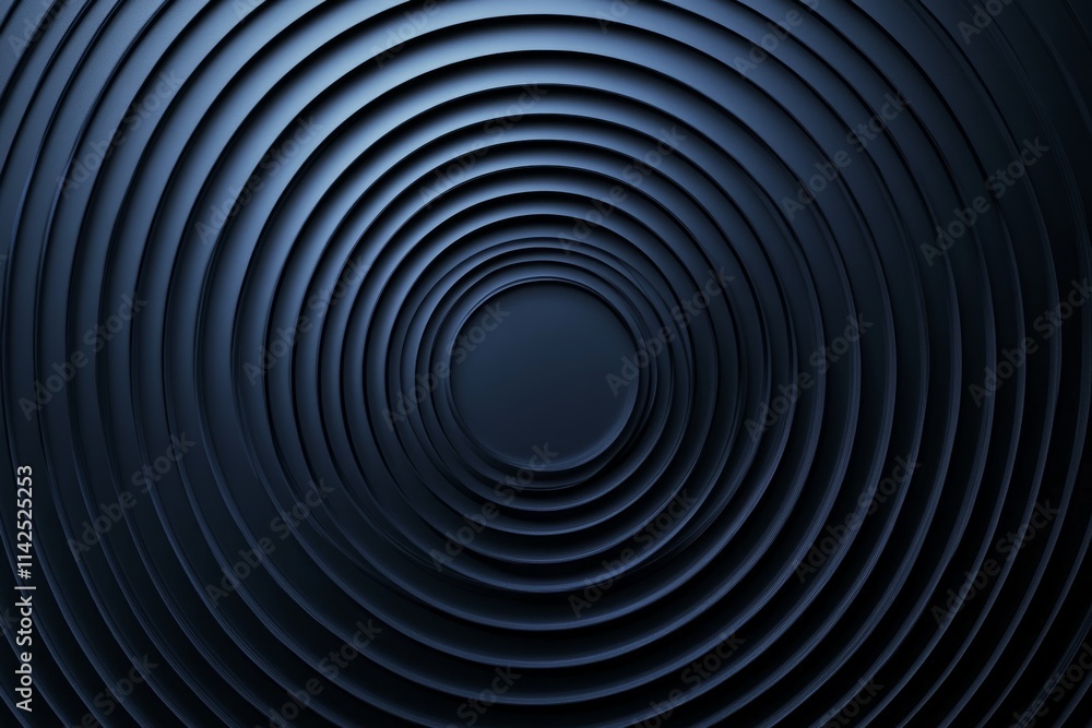 Poster abstract background with concentric blue rings creating a tunnel effect