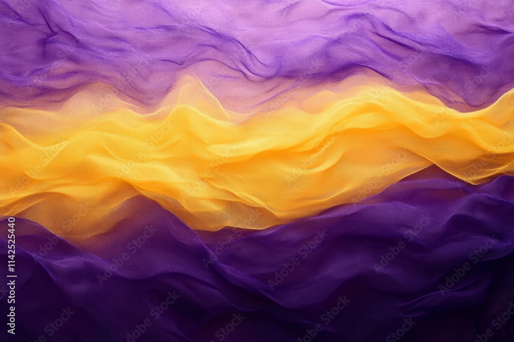 Poster smooth elegant curves creating a colorful abstract background with a gradient of yellow, pink and pu