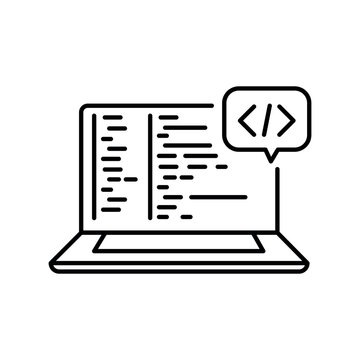 Programming line icon.