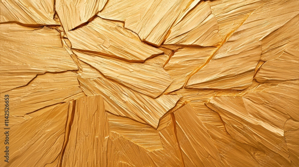 Poster golden textured surface with layered and striated patterns