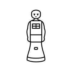 service robot line icon.