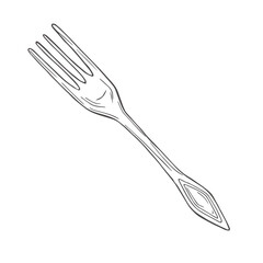 Hand drawn Fork vector Sketch Illustration