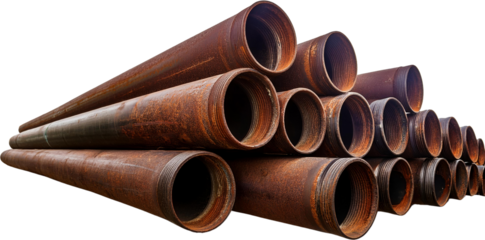 Rusty Metal Pipes Industrial Stack Texture Background