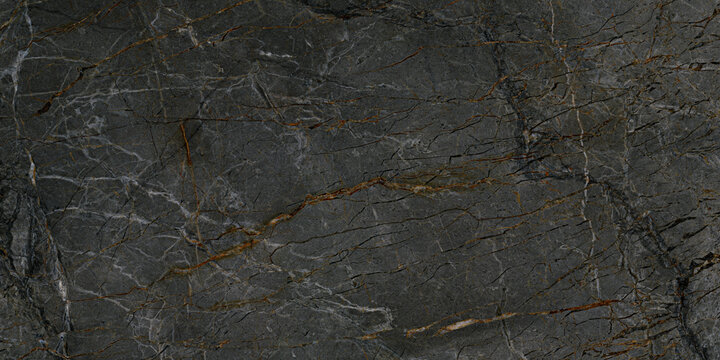 Black marble stone texture, ceramic tile surface