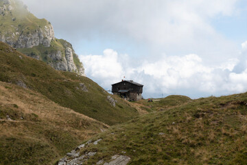 Romania Busiegi Mountains on a cloudy summer day