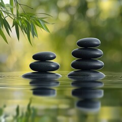 Obraz premium zen stones and bamboo