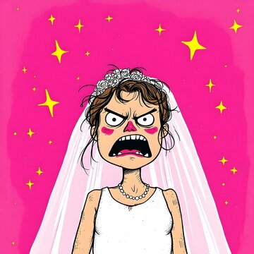 Furious Bridezilla Screaming at Wedding Party