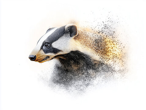 Zeichnung eines Dachs