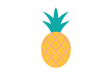 pineapple fruit illustration isolated on transparent png background