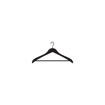 recommend clip art: Black Hanger Icon Silhouette on White Background
