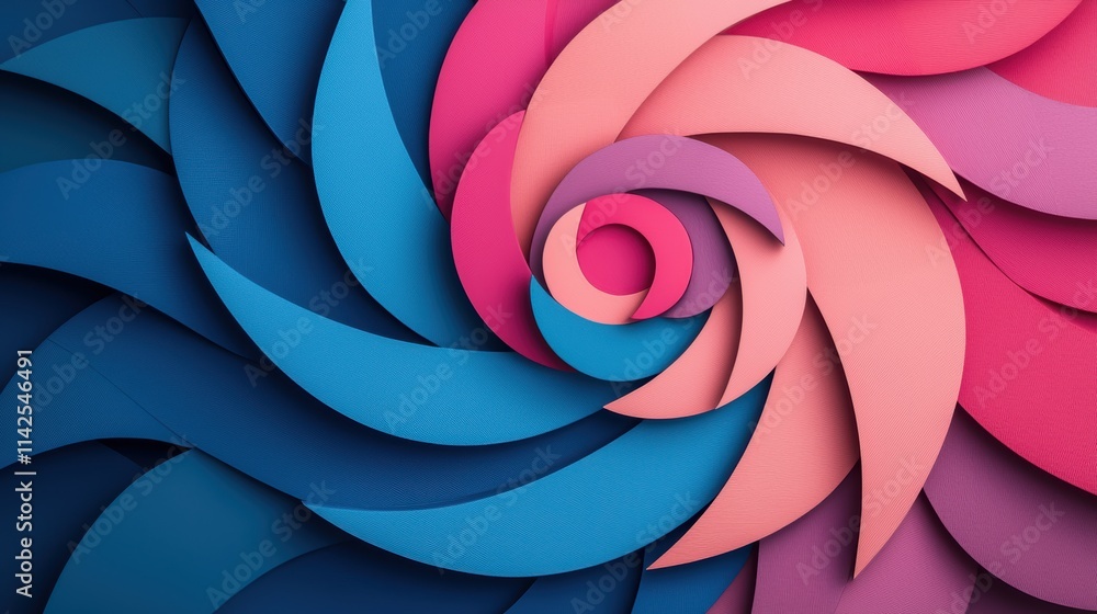 Poster a mesmerizing kaleidoscope of vibrant colors and intricate geometric shapes, seamlessly blending and