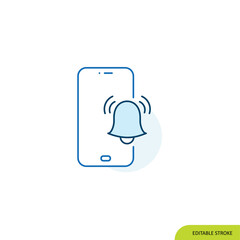 Silent mode off, Mobile Icon, Editable stroke